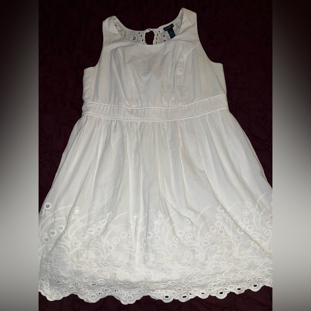 Rue21 White Embroidered Mini Dress